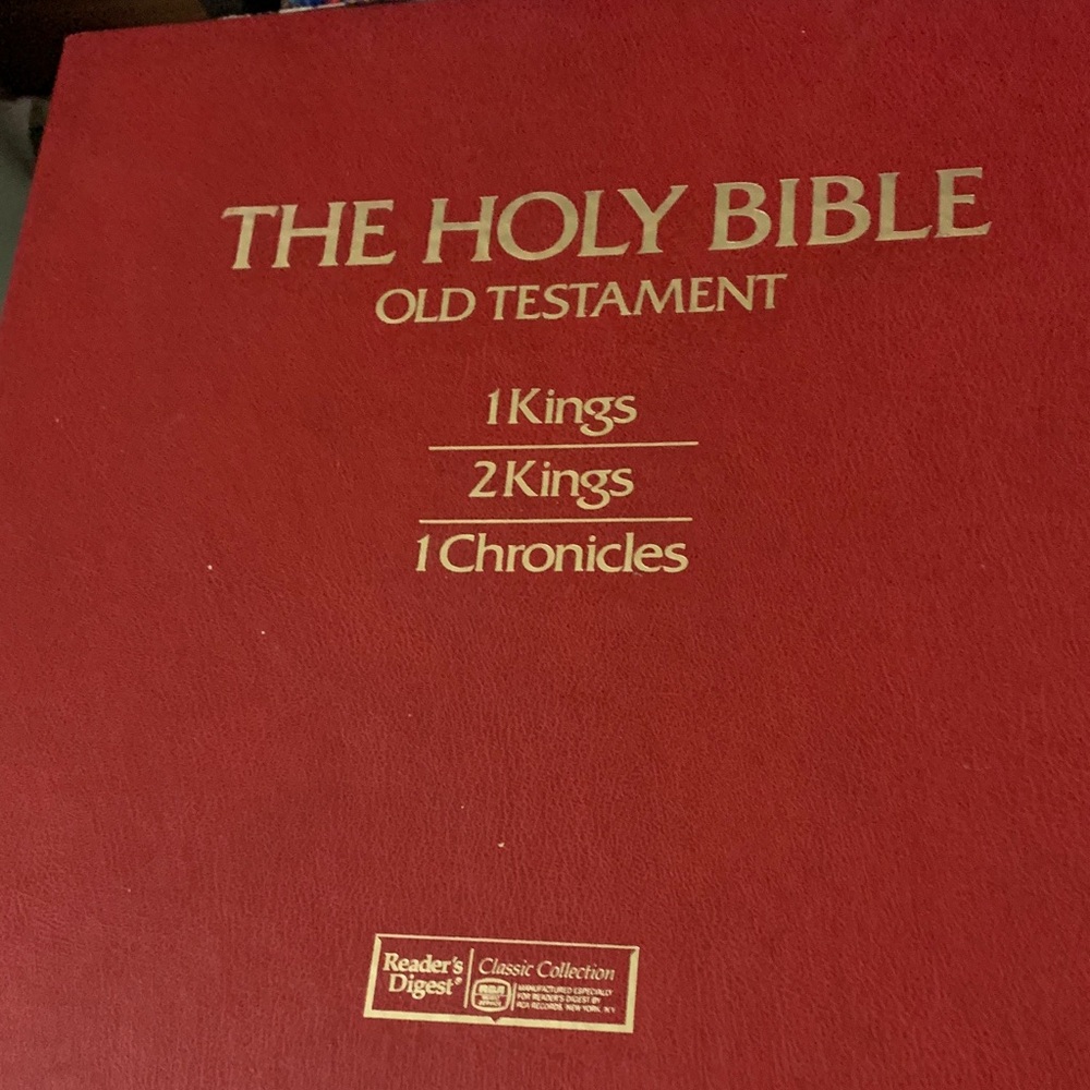 Reader's Digest Red Vinyl Record - The Holy Bible Old Testament